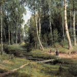6.Шишкин. Ручей в березовом лесу.
